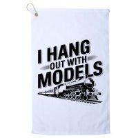 I Hang Out With Models Conductor Model Train Railway Golf Towel