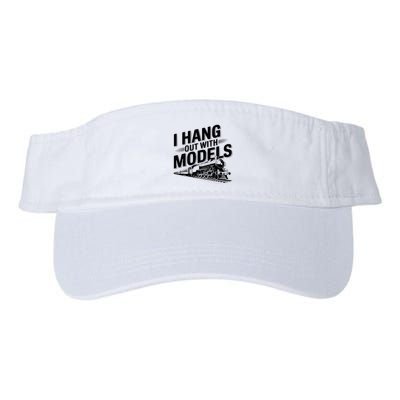 I Hang Out With Models Conductor Model Train Railway Valucap Bio-Washed Visor