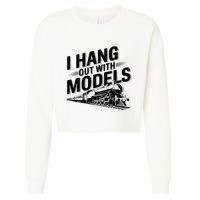 I Hang Out With Models Conductor Model Train Railway Cropped Pullover Crew
