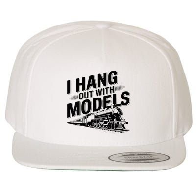 I Hang Out With Models Conductor Model Train Railway Wool Snapback Cap