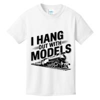 I Hang Out With Models Conductor Model Train Railway Kids T-Shirt
