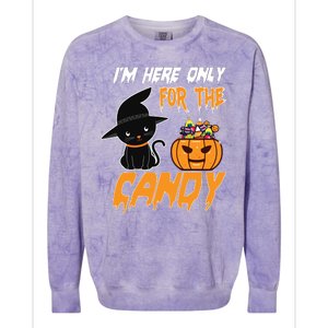 I'm Here Only For The Candy Colorblast Crewneck Sweatshirt