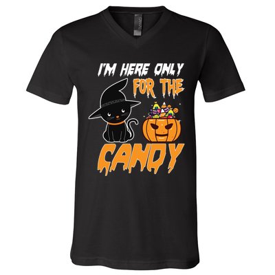 I'm Here Only For The Candy V-Neck T-Shirt
