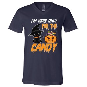 I'm Here Only For The Candy V-Neck T-Shirt