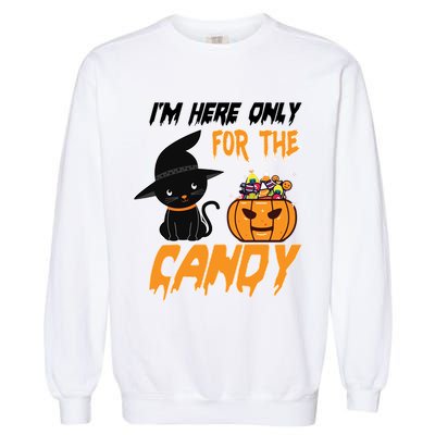 I'm Here Only For The Candy Garment-Dyed Sweatshirt