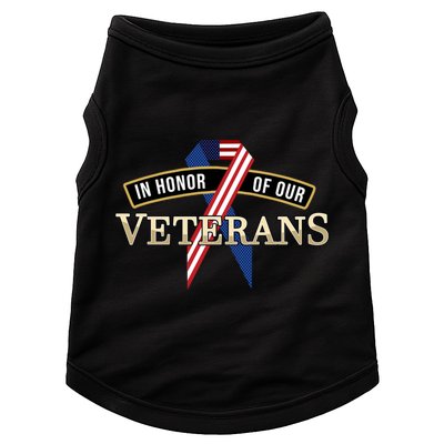 In Honor Of Our Veterans Day Thank You For Your Service Cool Gift Doggie Tank