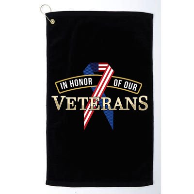 In Honor Of Our Veterans Day Thank You For Your Service Cool Gift Golf Towel