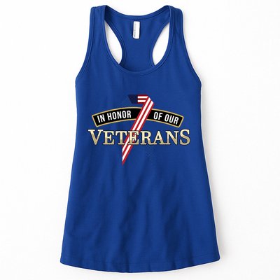 In Honor Of Our Veterans Day Thank You For Your Service Cool Gift Womens Tank Top