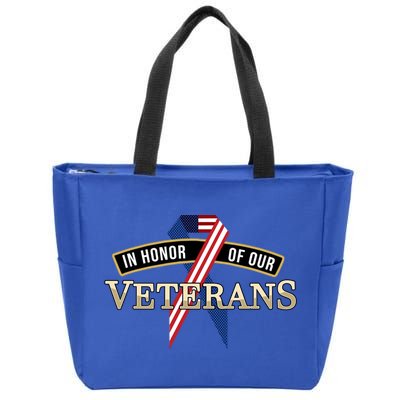 In Honor Of Our Veterans Day Thank You For Your Service Cool Gift Zip Tote Bag