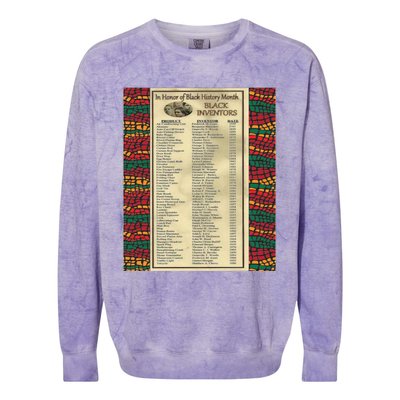 In Honor Of Black History Month Black Inventors Cute Gift Colorblast Crewneck Sweatshirt