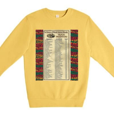 In Honor Of Black History Month Black Inventors Cute Gift Premium Crewneck Sweatshirt