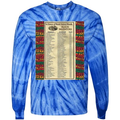 In Honor Of Black History Month Black Inventors Cute Gift Tie-Dye Long Sleeve Shirt