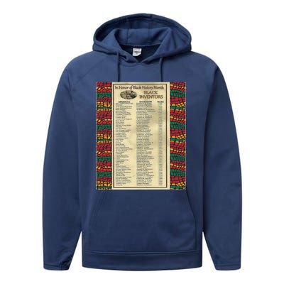 In Honor Of Black History Month Black Inventors Cute Gift Performance Fleece Hoodie