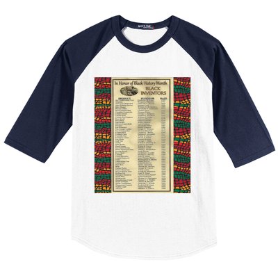 In Honor Of Black History Month Black Inventors Cute Gift Baseball Sleeve Shirt