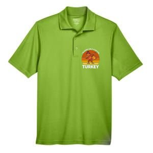 Im Here Only For The Turkey Dabbing Turkey Thanksgiving Gift Men's Origin Performance Pique Polo