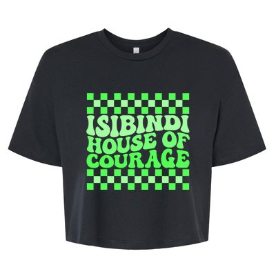 Isibindi House Of Courage Green Retro Groovy Social Isibindi Bella+Canvas Jersey Crop Tee