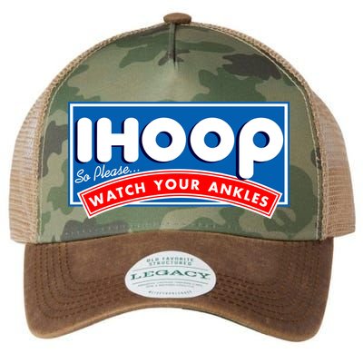 ihoop I Hoop So Please Watch Your Ankles Funny Basketball Legacy Tie Dye Trucker Hat