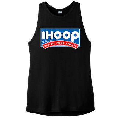 ihoop I Hoop So Please Watch Your Ankles Funny Basketball Ladies PosiCharge Tri-Blend Wicking Tank