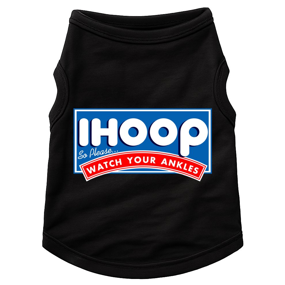 ihoop I Hoop So Please Watch Your Ankles Funny Basketball Doggie Tank
