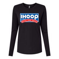 ihoop I Hoop So Please Watch Your Ankles Funny Basketball Womens Cotton Relaxed Long Sleeve T-Shirt