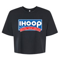 ihoop I Hoop So Please Watch Your Ankles Funny Basketball Bella+Canvas Jersey Crop Tee