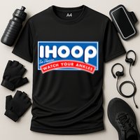 ihoop I Hoop So Please Watch Your Ankles Funny Basketball Performance Shirt