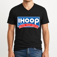 ihoop I Hoop So Please Watch Your Ankles Funny Basketball V-Neck T-Shirt