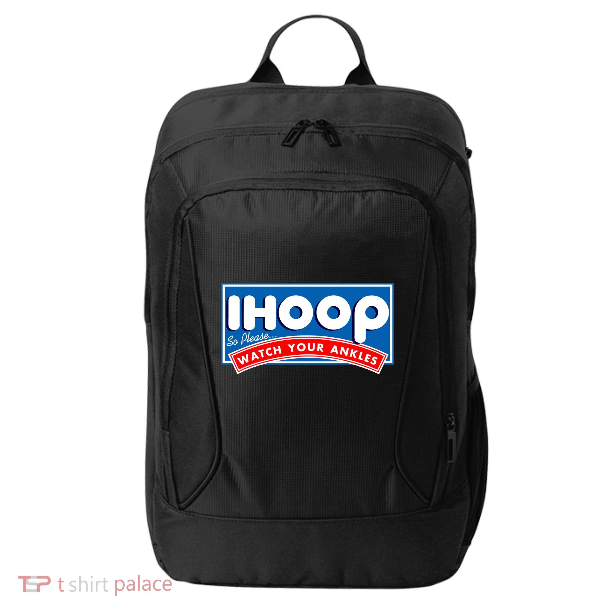 ihoop I Hoop So Please Watch Your Ankles Funny Basketball City Backpack