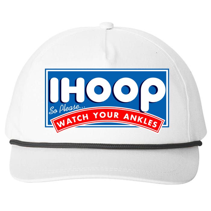 ihoop I Hoop So Please Watch Your Ankles Funny Basketball Snapback Five-Panel Rope Hat