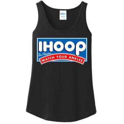 ihoop I Hoop So Please Watch Your Ankles Funny Basketball Ladies Essential Tank