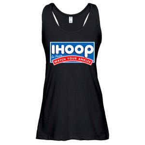 ihoop I Hoop So Please Watch Your Ankles Funny Basketball Ladies Essential Flowy Tank