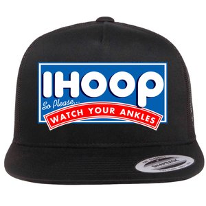 ihoop I Hoop So Please Watch Your Ankles Funny Basketball Flat Bill Trucker Hat