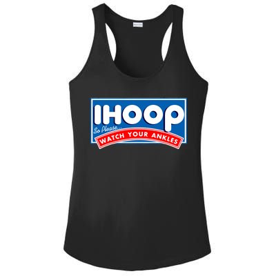 ihoop I Hoop So Please Watch Your Ankles Funny Basketball Ladies PosiCharge Competitor Racerback Tank