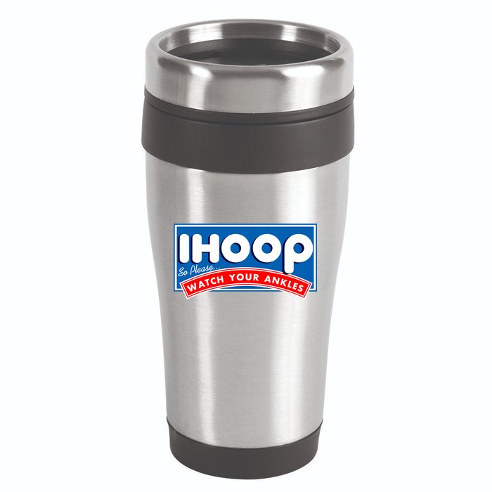 ihoop I Hoop So Please Watch Your Ankles Funny Basketball 16oz Travel Tumbler