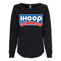 ihoop I Hoop So Please Watch Your Ankles Funny Basketball Womens California Wash Sweatshirt