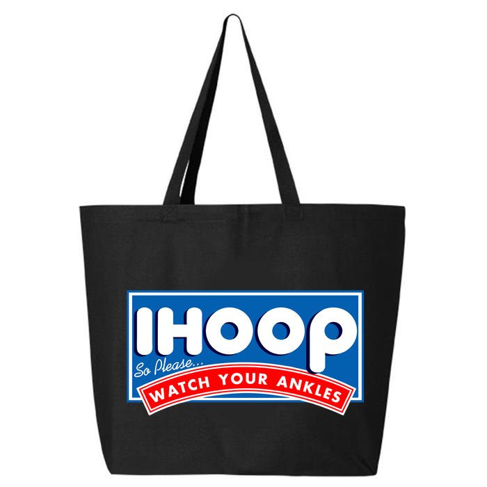ihoop I Hoop So Please Watch Your Ankles Funny Basketball 25L Jumbo Tote