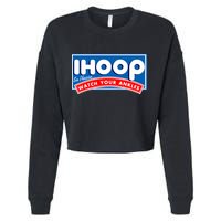 ihoop I Hoop So Please Watch Your Ankles Funny Basketball Cropped Pullover Crew