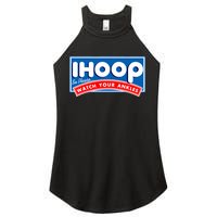 ihoop I Hoop So Please Watch Your Ankles Funny Basketball Women's Perfect Tri Rocker Tank