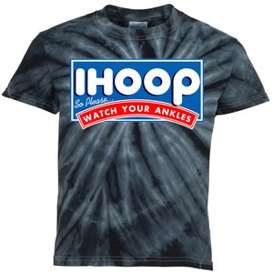 ihoop I Hoop So Please Watch Your Ankles Funny Basketball Kids Tie-Dye T-Shirt