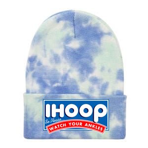 ihoop I Hoop So Please Watch Your Ankles Funny Basketball Tie Dye 12in Knit Beanie