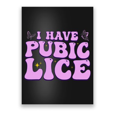 I Have Pubic Lice Funny Retro Offensive Inappropriate Poster