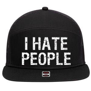 I HATE PEOPLE 7 Panel Mesh Trucker Snapback Hat