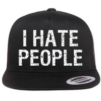 I HATE PEOPLE Flat Bill Trucker Hat