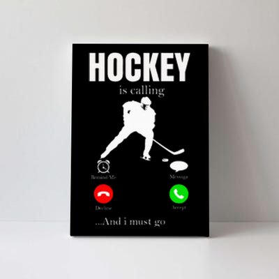 Ice Hockey Puck Hockeyplayer Player Canvas