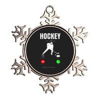 Ice Hockey Puck Hockeyplayer Player Metallic Star Ornament