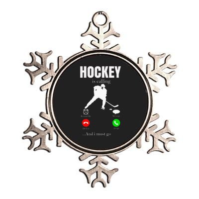 Ice Hockey Puck Hockeyplayer Player Metallic Star Ornament