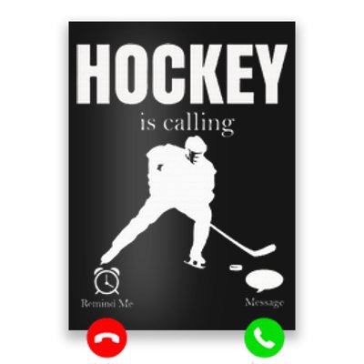 Ice Hockey Puck Hockeyplayer Player Poster