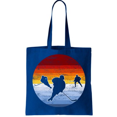 Ice Hockey Portrait Classic Retro Style Vintage Gift Tote Bag