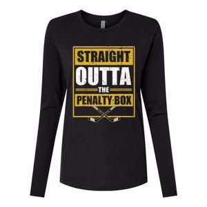 Ice. Hockey Player Gift Straight Outta The Penalty Box Womens Cotton Relaxed Long Sleeve T-Shirt