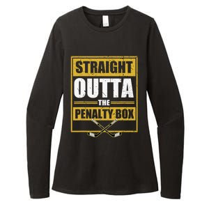 Ice. Hockey Player Gift Straight Outta The Penalty Box Womens CVC Long Sleeve Shirt